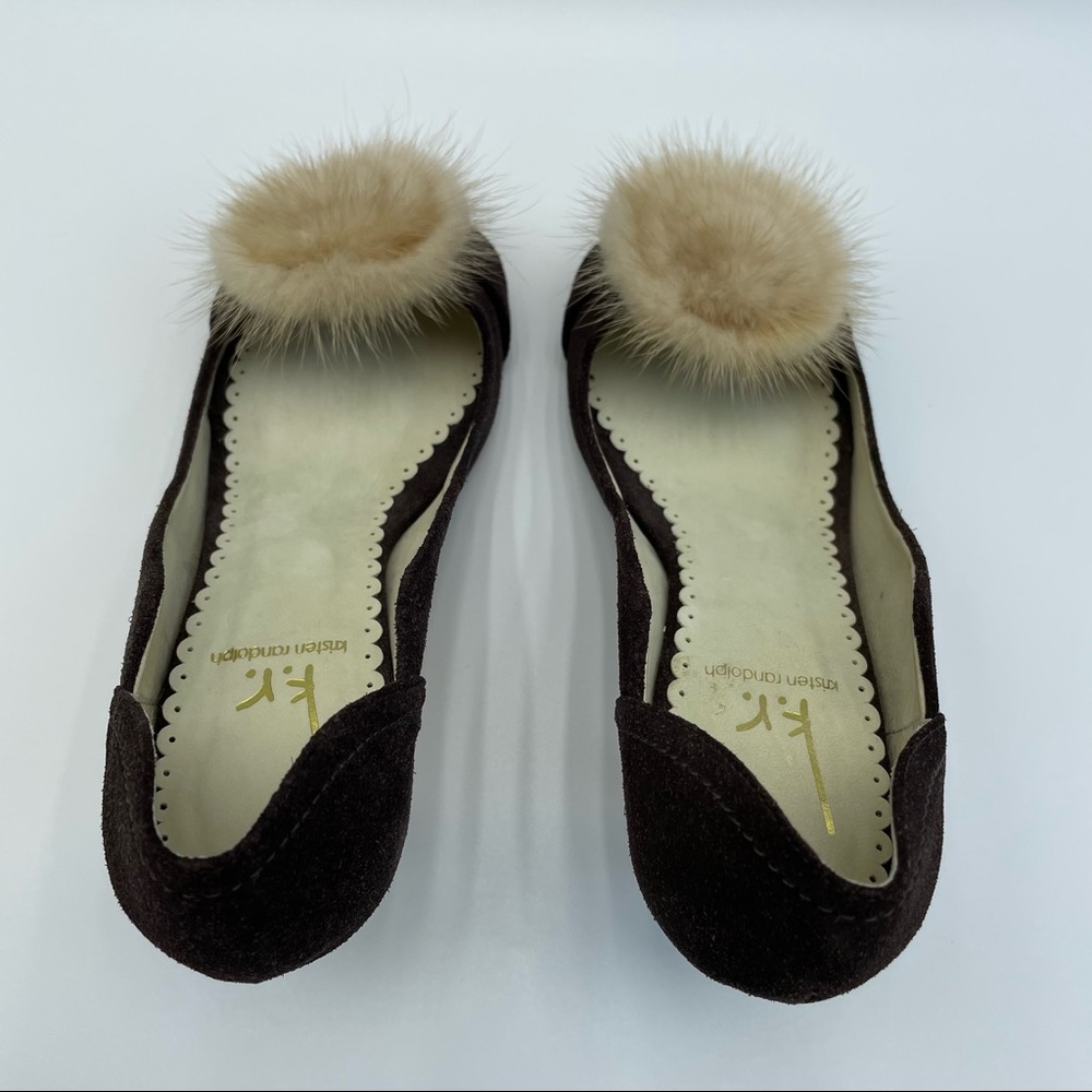 Kristen Randolph Chocolate Suede Leather Heels Size  7 - Picture 9 of 15
